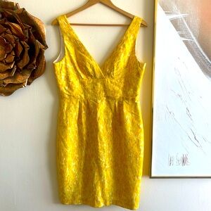 Miss T by Trina Turk Yellow print dress